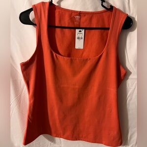 Express Women's Vibrant Coral Body Contour Tank Top